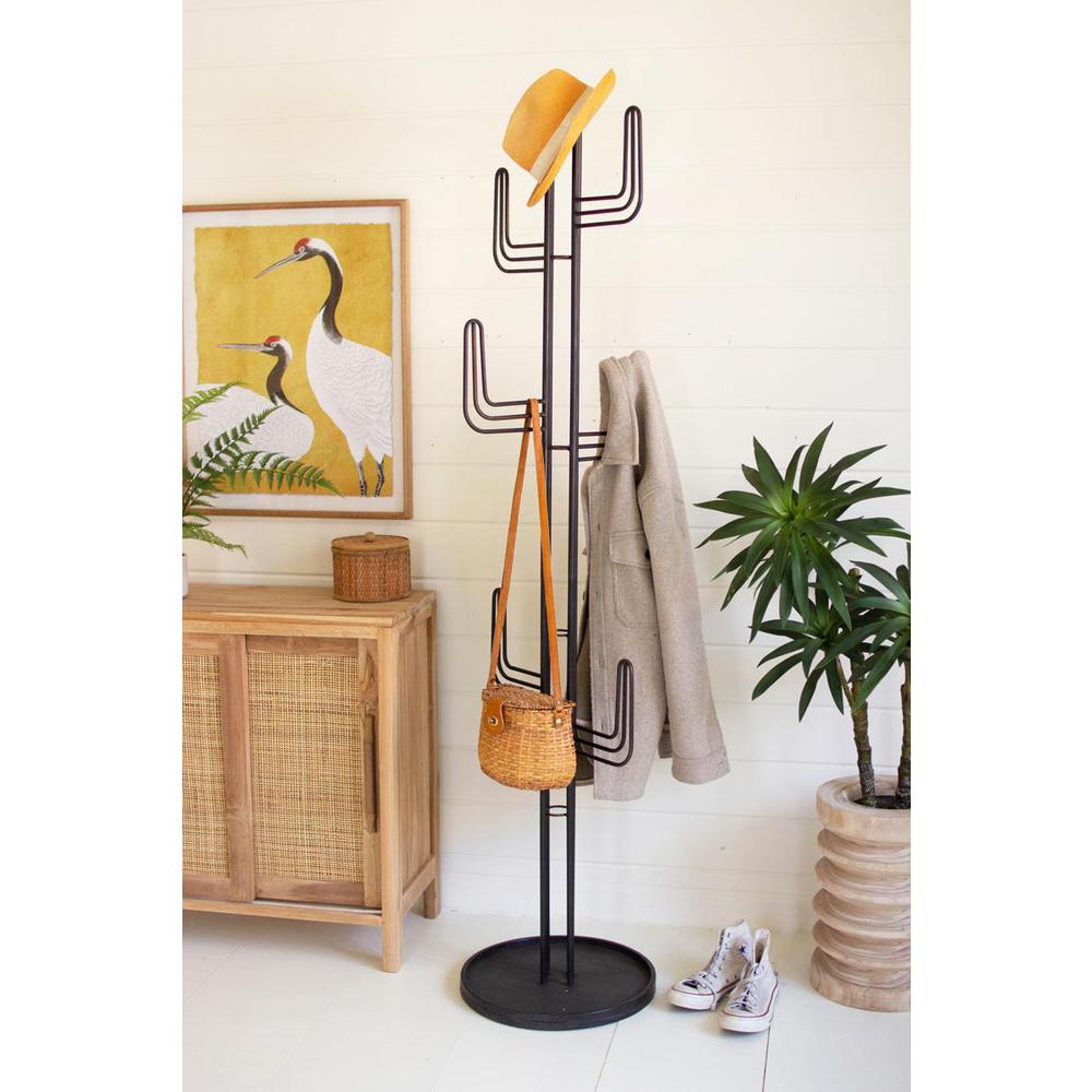 Black Iron Cactus Coat Tower - Kd Not Freight. Picture 2