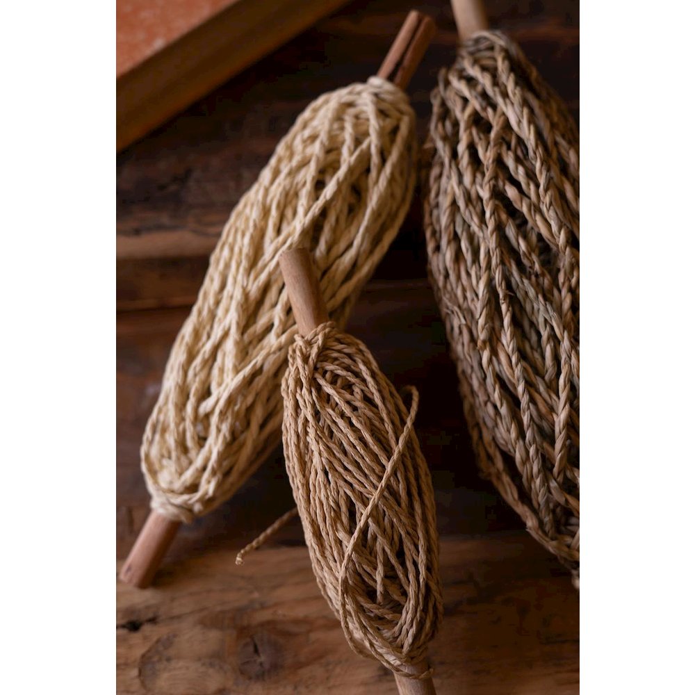 Set Of Three Spools Of Paper Rope. Picture 4