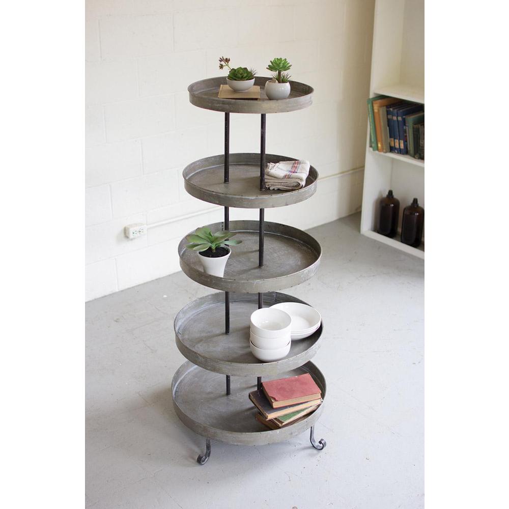 Five Tiered Round Metal Display Tower. Picture 2