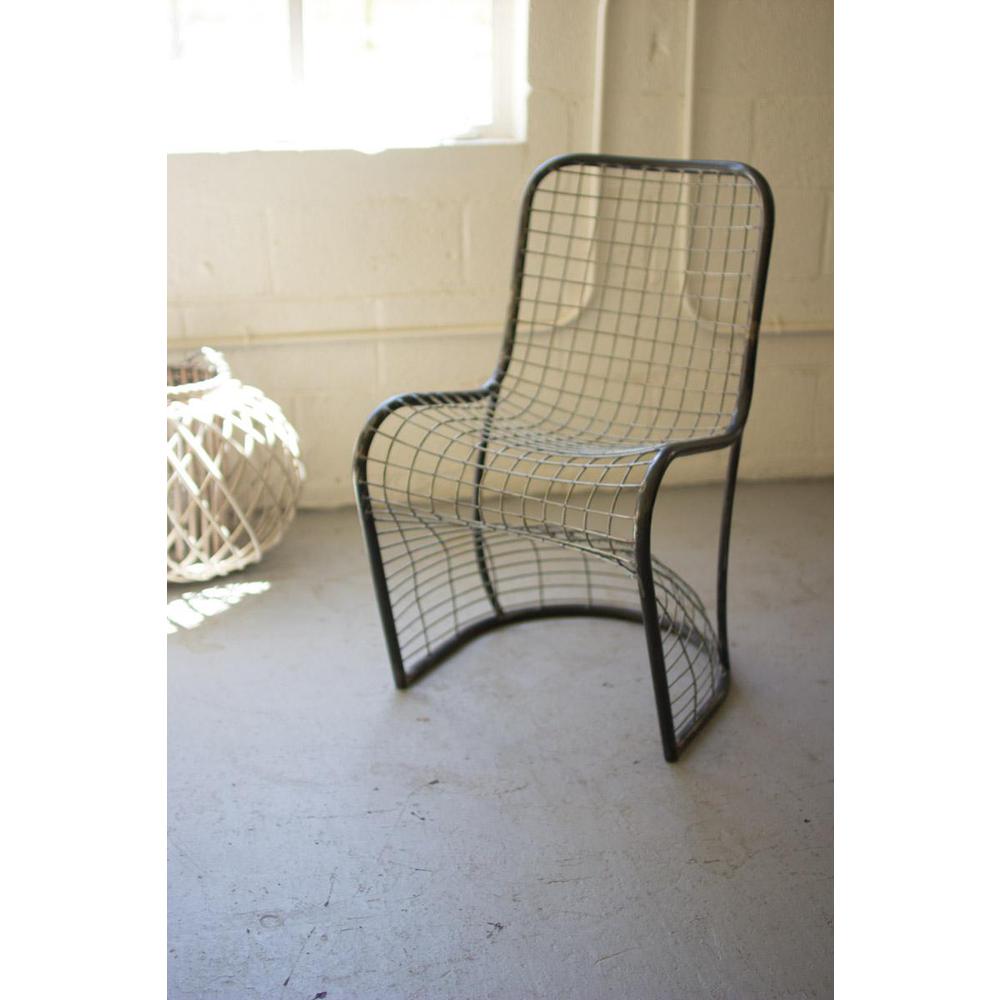 Woven Metal S-Chair. Picture 1