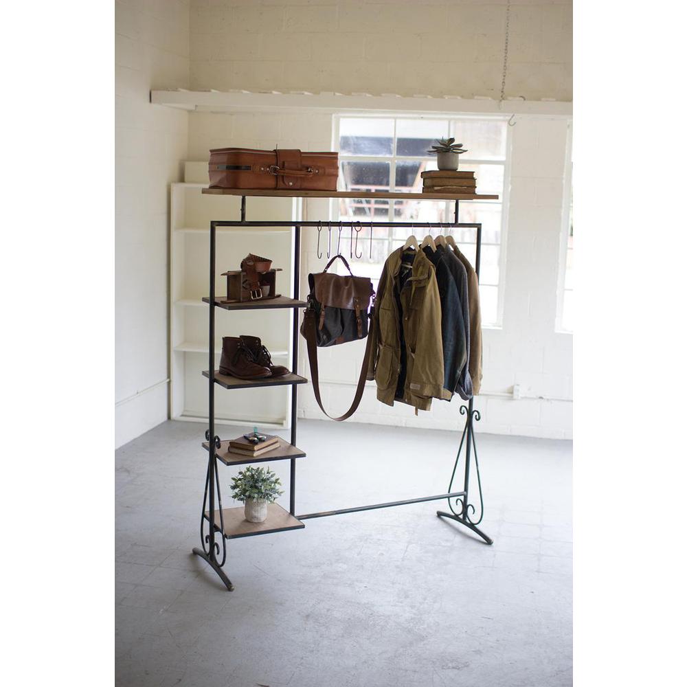 Wood And Metal Display Unit. Picture 1