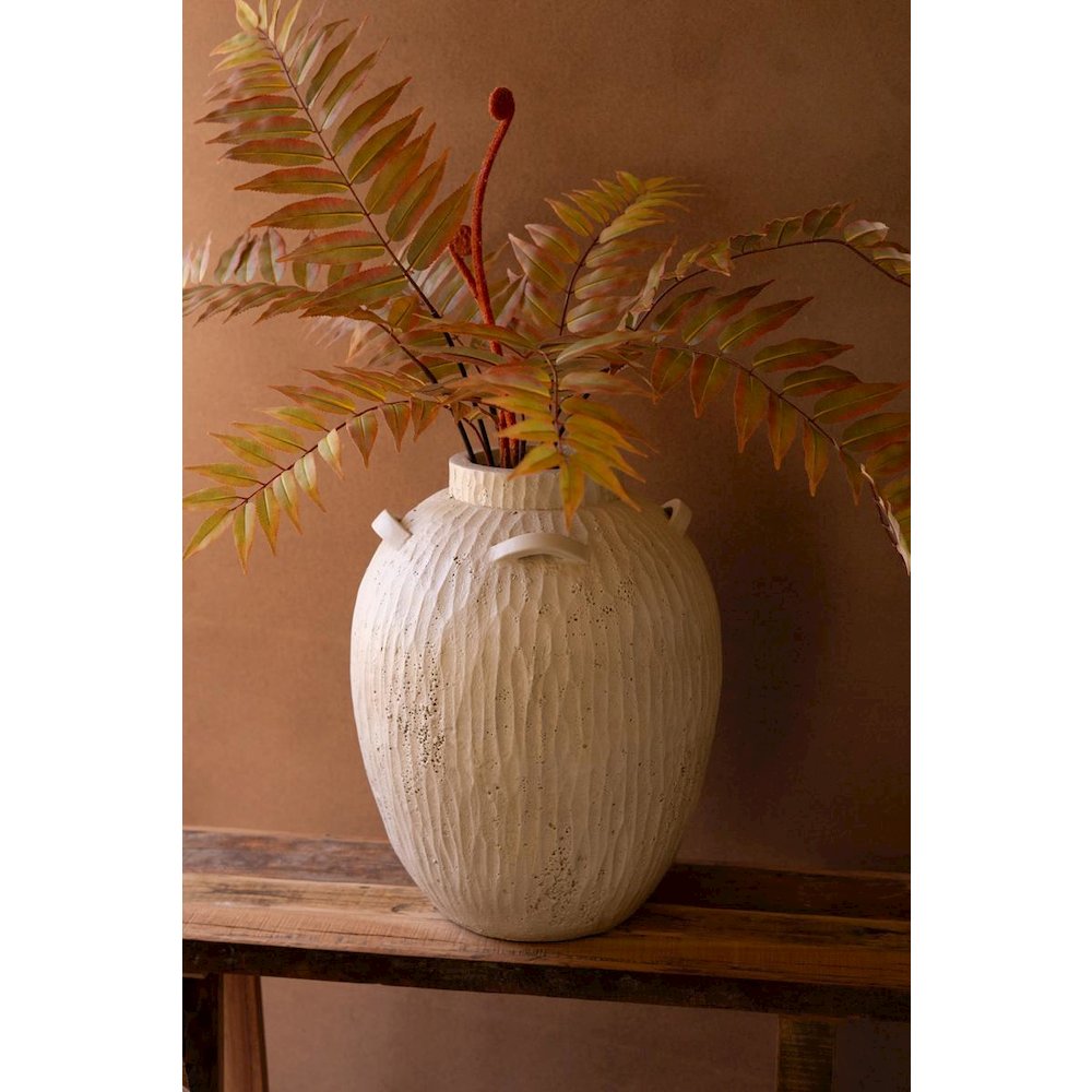 Stone Composite Urn With Four Handles. Picture 2
