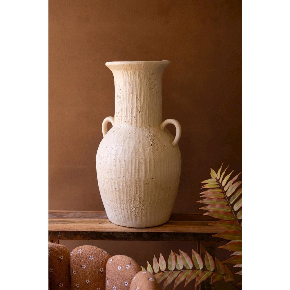 Stone Composite Urn With Two Handles. Picture 3