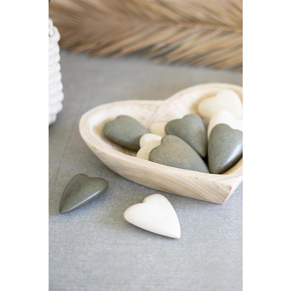 Hand Carved Wooden Heart Bowl. Picture 3