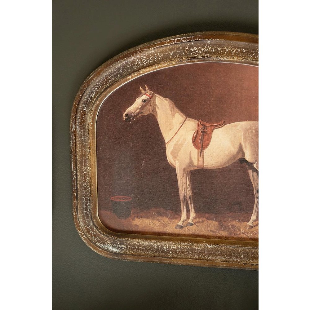 Set Of Two Framed Horse Prints Under Glass. Picture 3