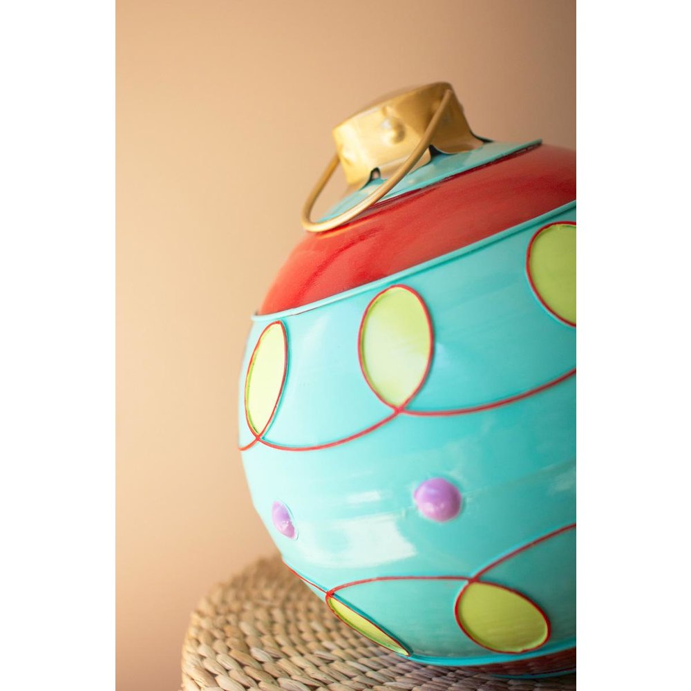 Set/2 Large Colorful Christmas Ball Ornaments. Picture 2