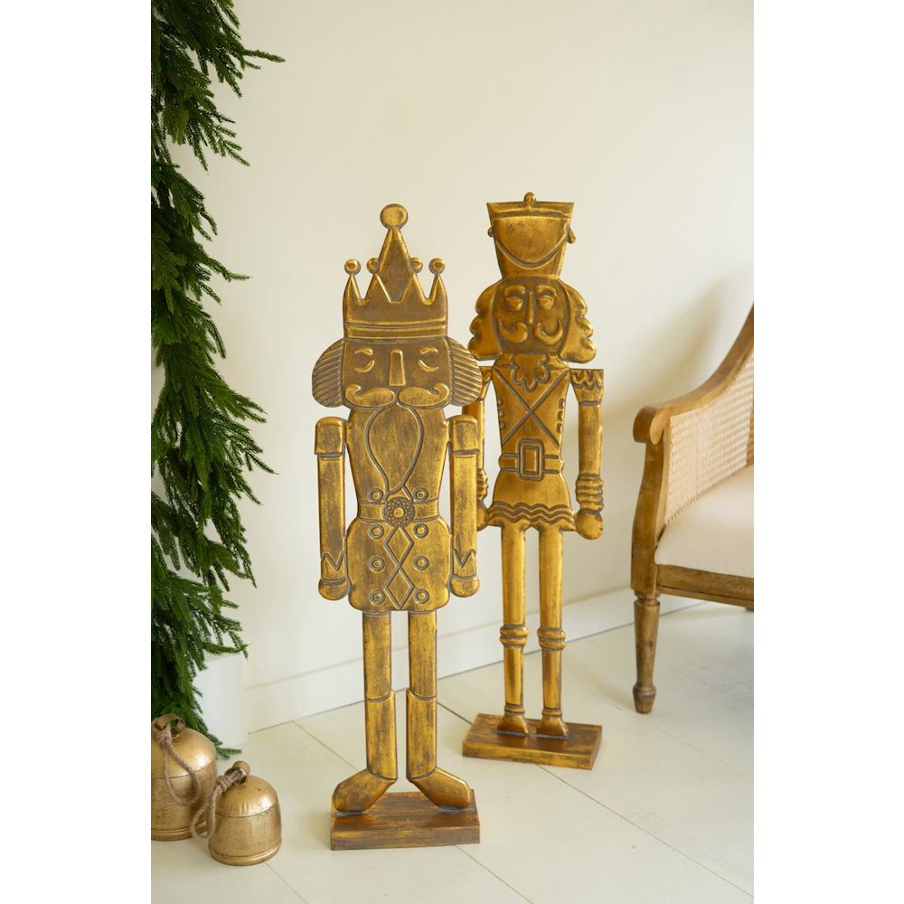 Set Of Two Antique Gold Nutcrackers. Picture 3