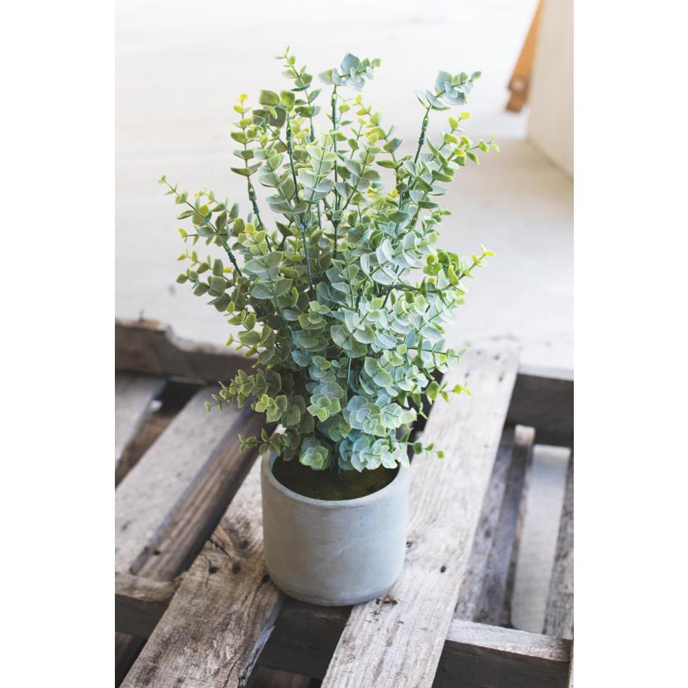 Artificial Boxwood In A Cement Pot. Picture 2