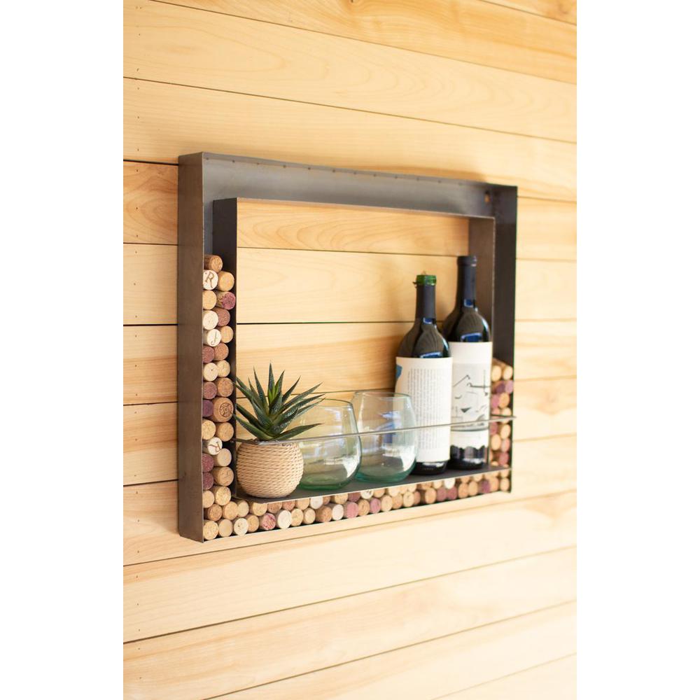 Metal Wall Bar And Wine Cork Holder. Picture 1