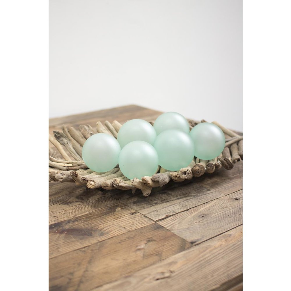 Recycled Glass Ball - Frosted. Picture 1