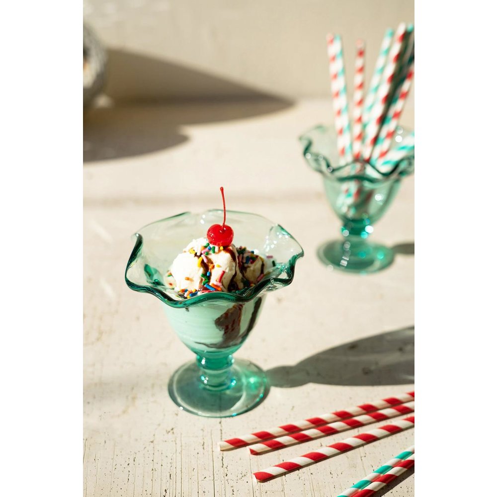 Kalalou Recycled Glass Ice Cream Dish