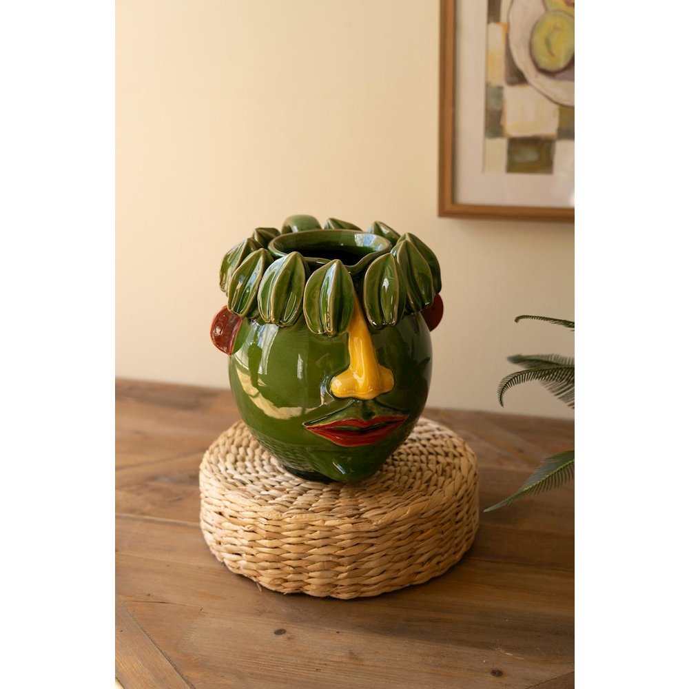 Ceramic Head Planter - Starfruit. Picture 1