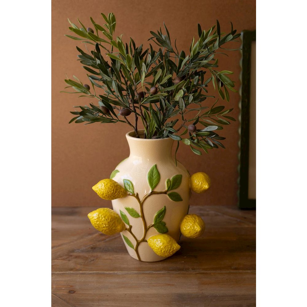 Large Ceramic Lemons Vase. Picture 1