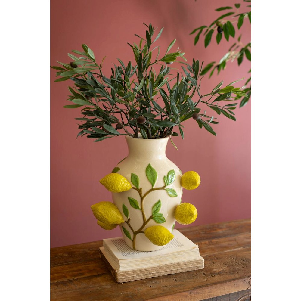 Large Ceramic Lemons Vase. Picture 2