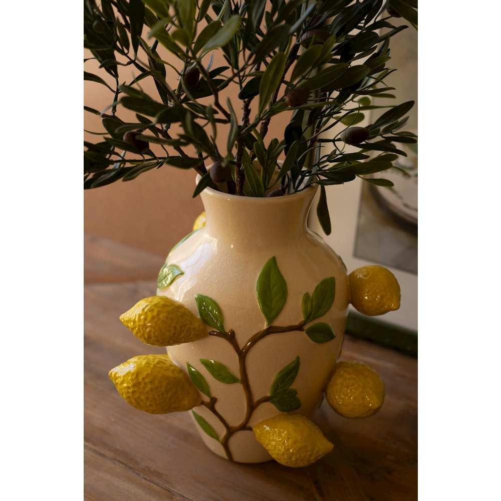 Large Ceramic Lemons Vase. Picture 3