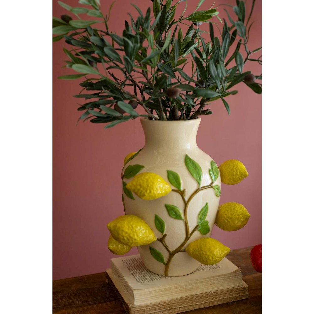 Large Ceramic Lemons Vase. Picture 4