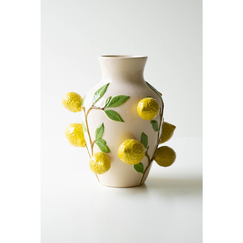 Large Ceramic Lemons Vase. Picture 6