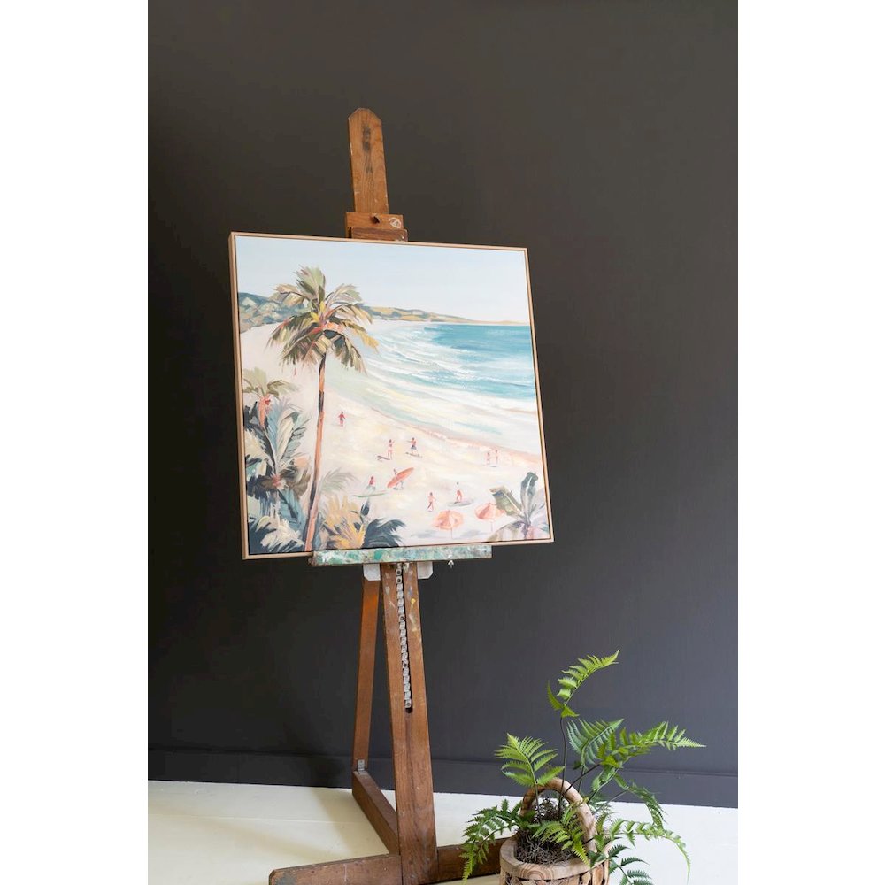 Framed Painting - Beach Scene. Picture 1