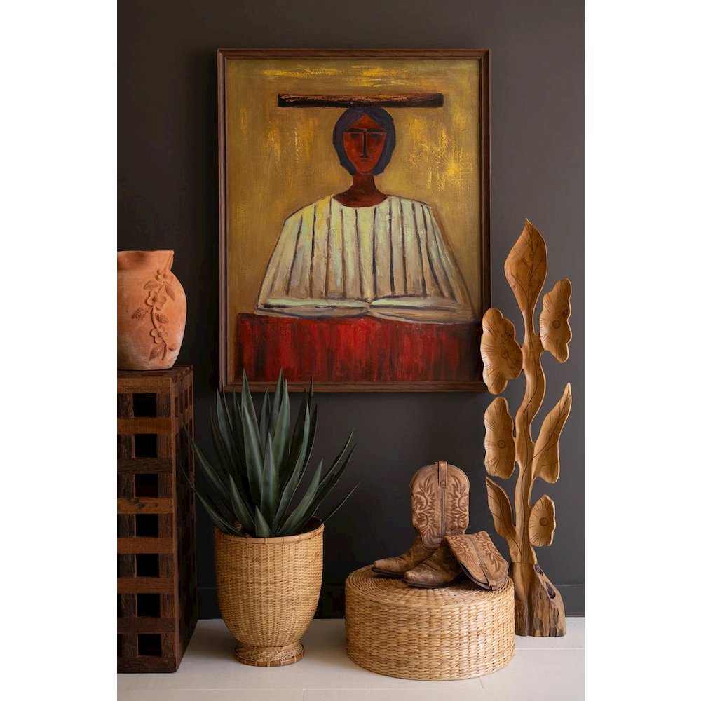 Framed Painting Southwest Woman. Picture 1