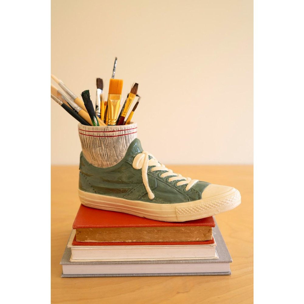 Ceramic Sneaker And Socks Vase. Picture 1