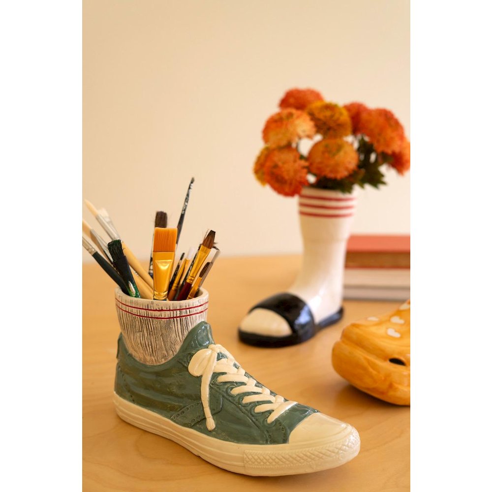 Ceramic Sneaker And Socks Vase. Picture 3