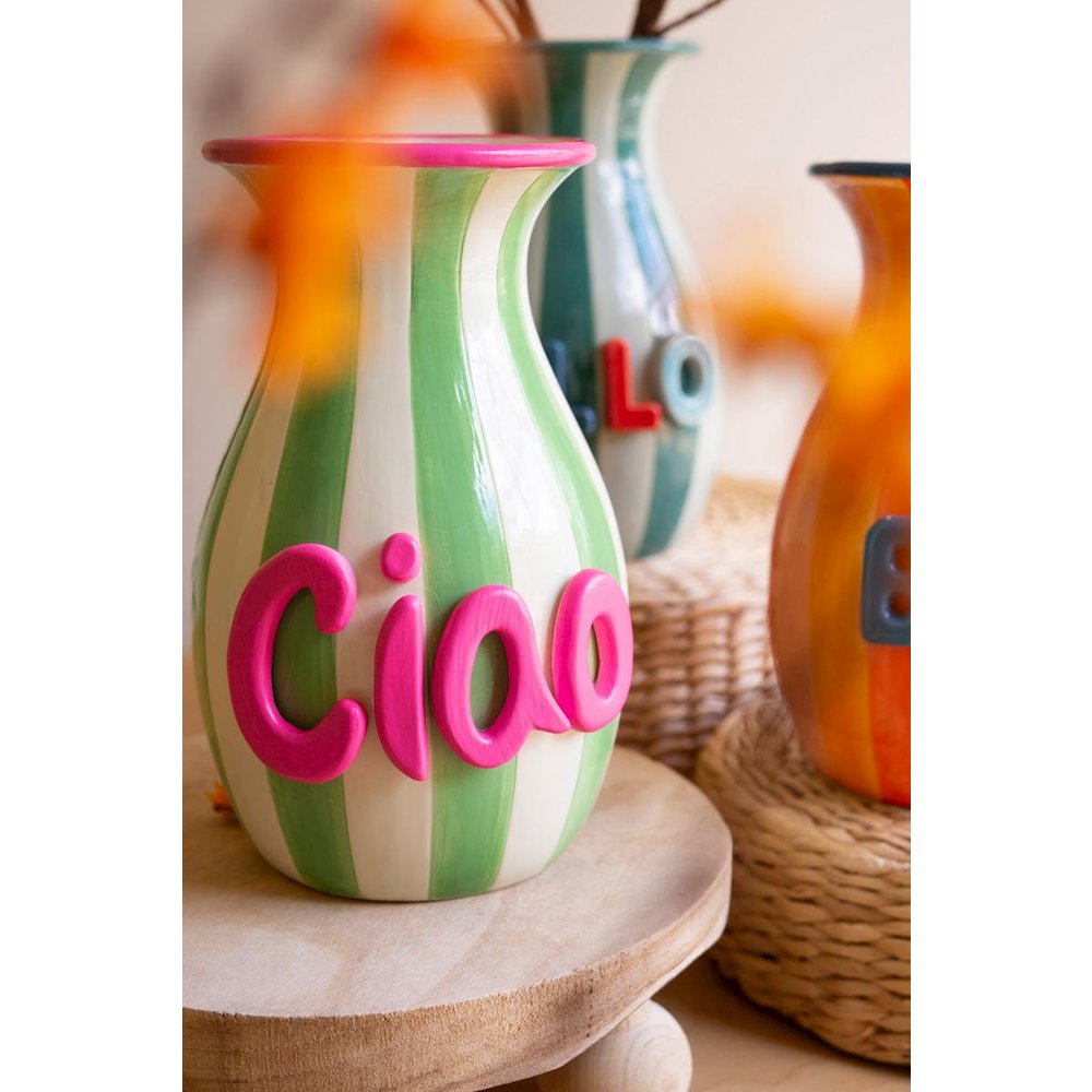 Set Of Three Ceramic Hello Vases. Picture 3