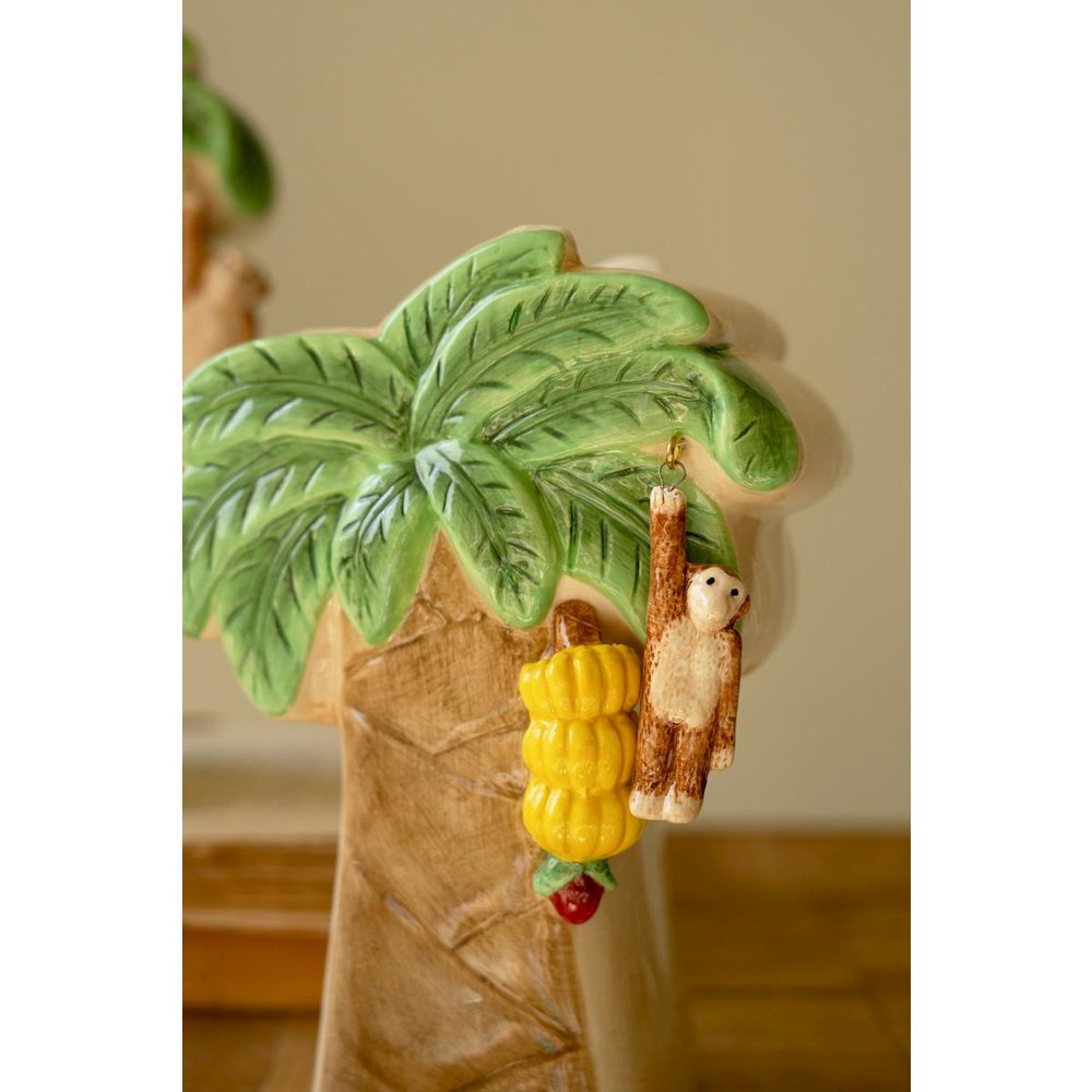 Set Of Two Ceramic Palm Tree Vases. Picture 2