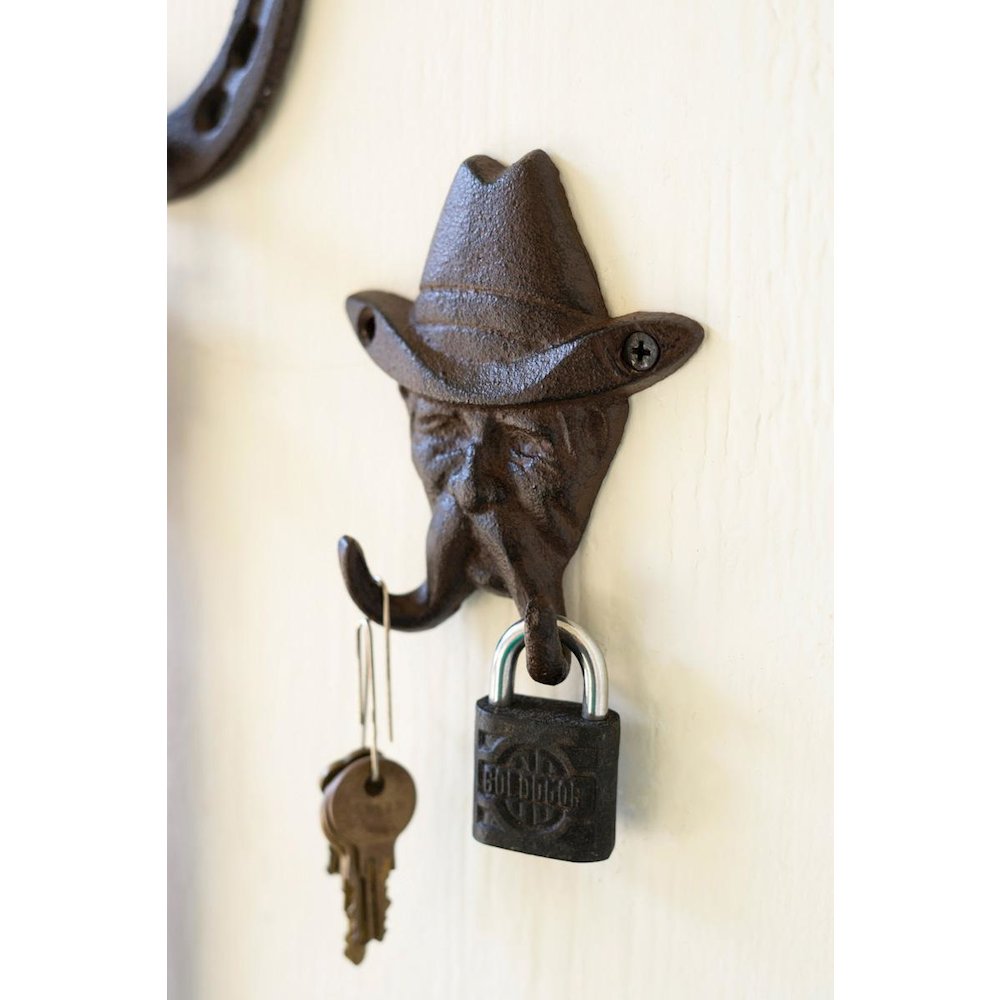 Cast Iron Cowboy Hook. Picture 1