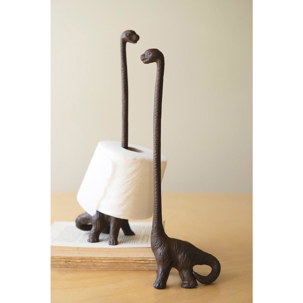 Cast Iron Dinosaur Paper Towel Holder. Picture 4