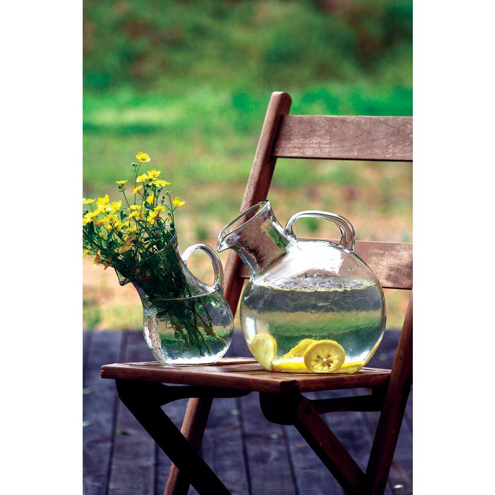 Small Glass Tilted Pitcher. Picture 4