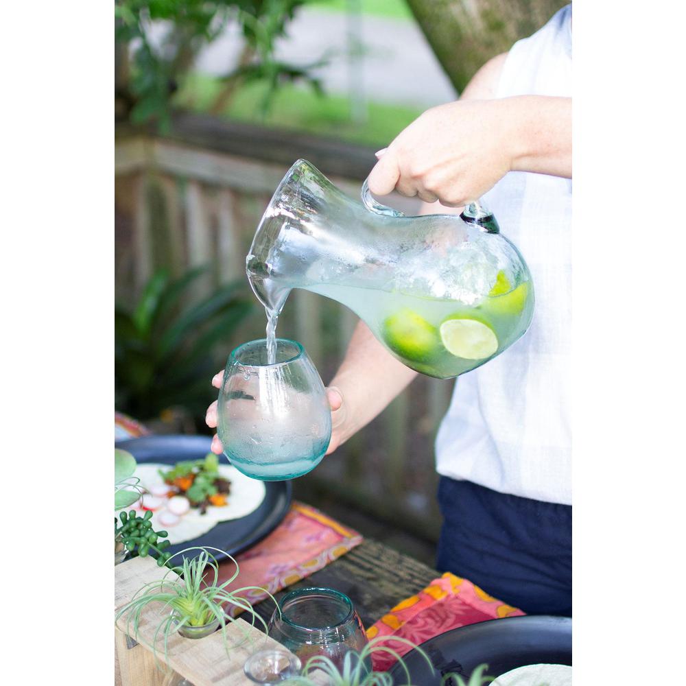 Small Glass Tilted Pitcher. Picture 5