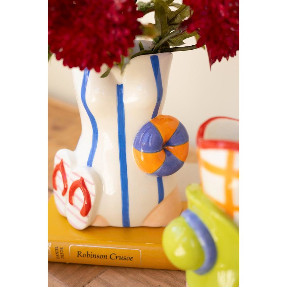 Set Of Two Ceramic Swimsuit Vases. Picture 3
