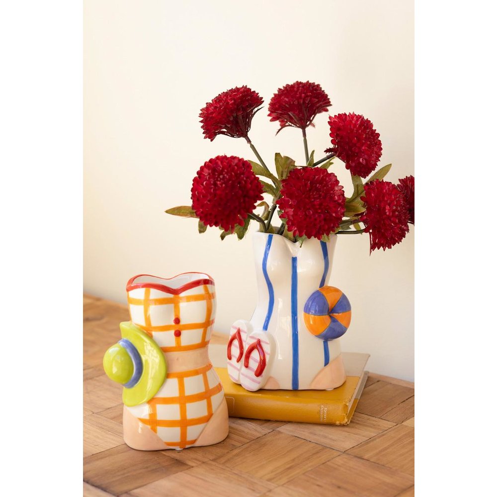 Set Of Two Ceramic Swimsuit Vases. Picture 4
