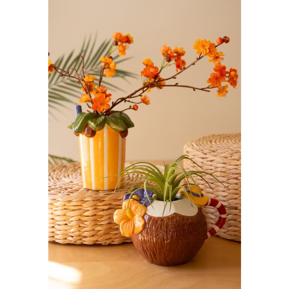 Set Of Two Ceramic Cocktail Inspired Vases. Picture 1