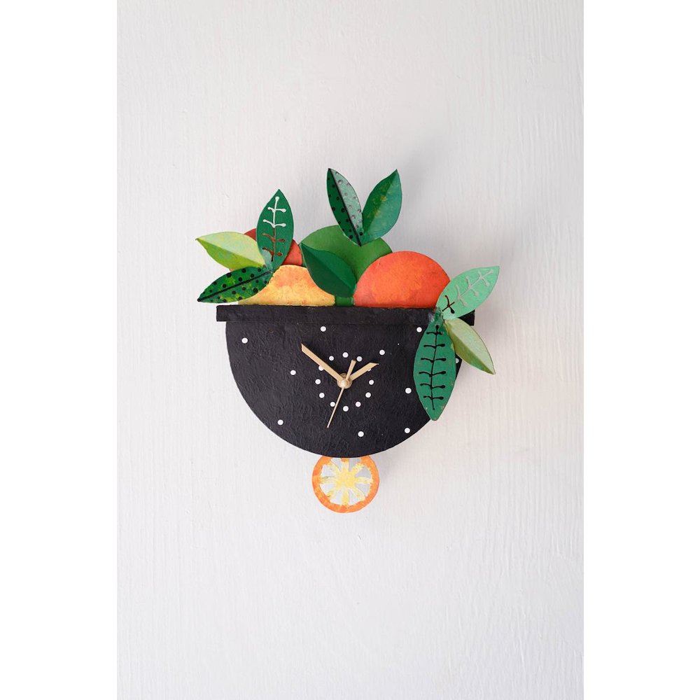 Hand Painted Wall Clock - Fruit. Picture 1