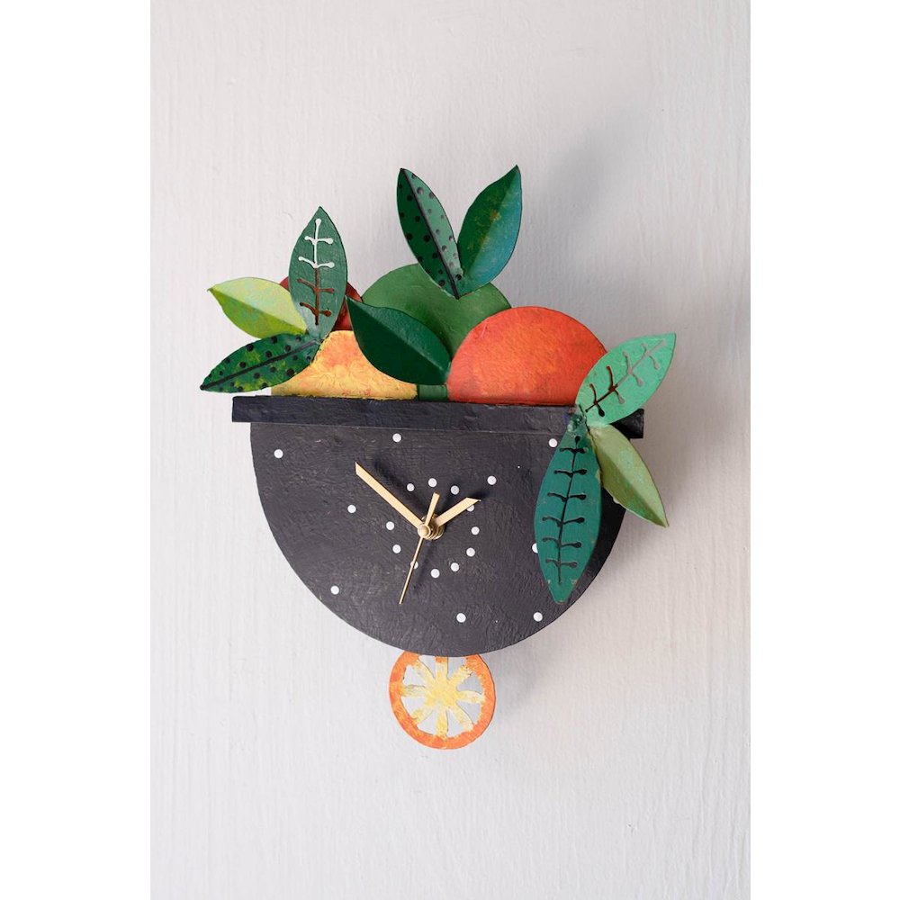 Hand Painted Wall Clock - Fruit. Picture 2