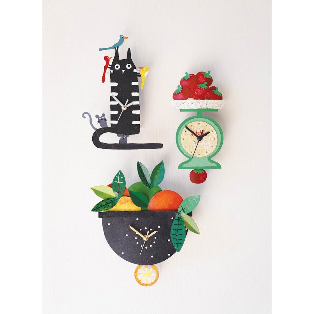 Hand Painted Wall Clock - Fruit. Picture 3