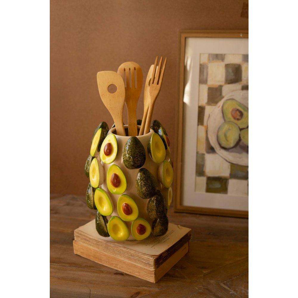 Ceramic Vase - Avocados. Picture 1