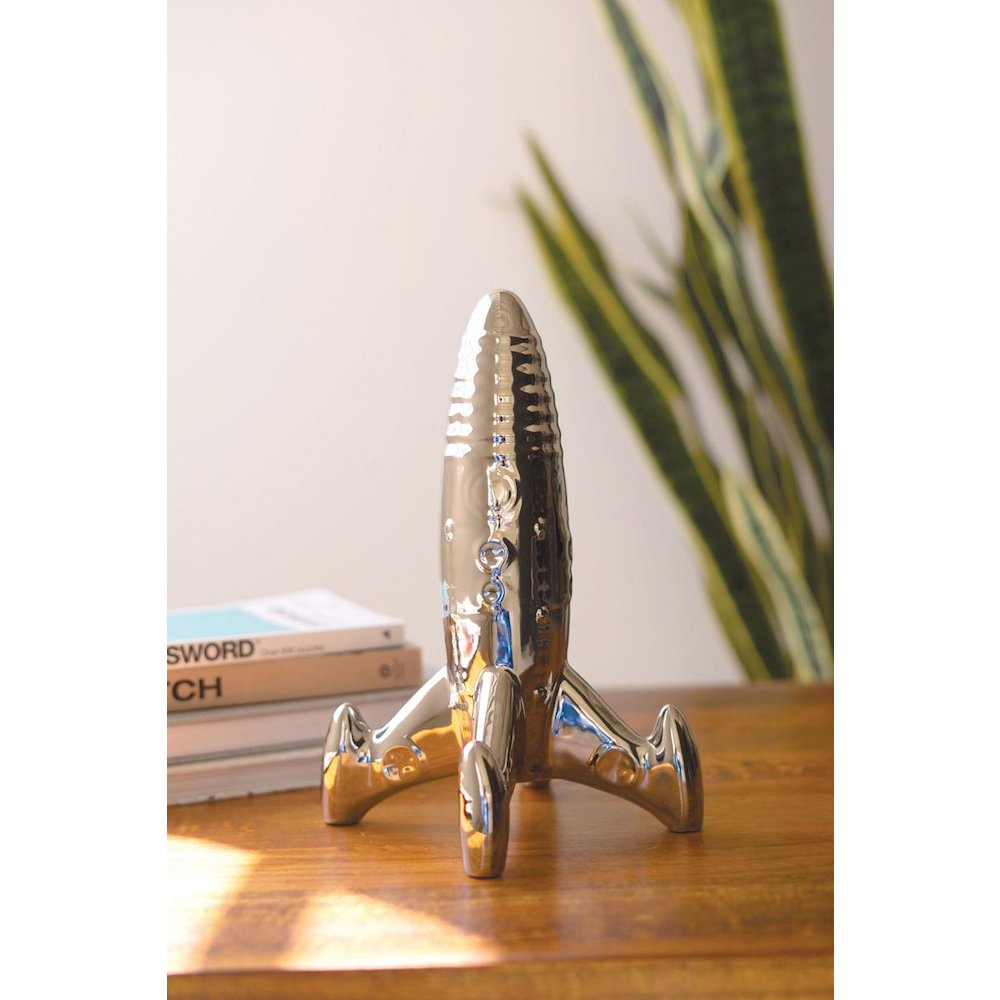 Ceramic Rocket - Silver. Picture 1