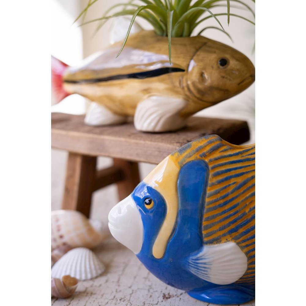 Set Of Two Ceramic Fish Vases. Picture 2