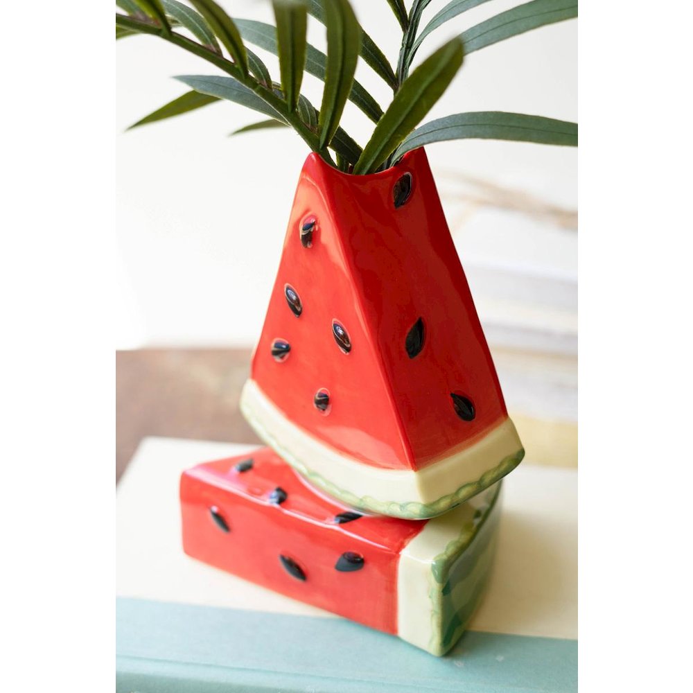 Ceramic Watermelon Bud Vase. Picture 2