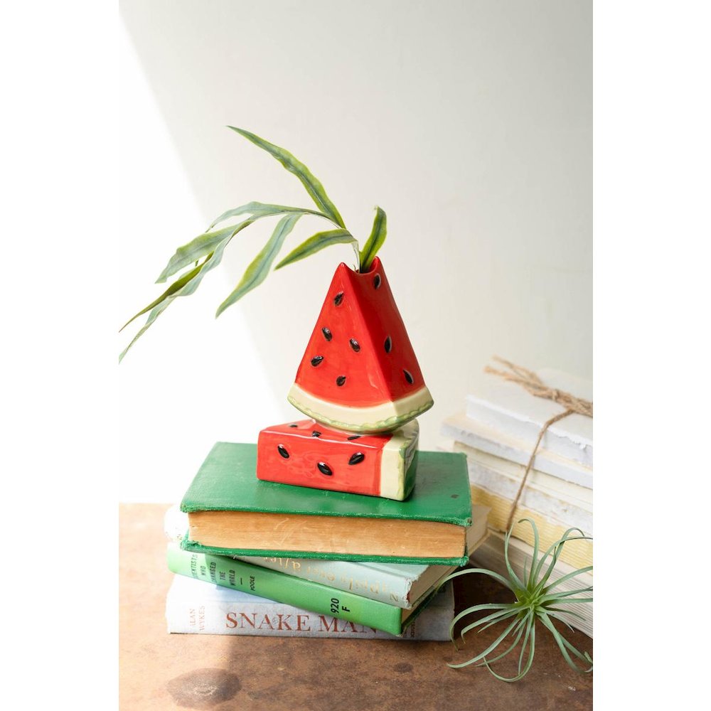 Ceramic Watermelon Bud Vase. Picture 3
