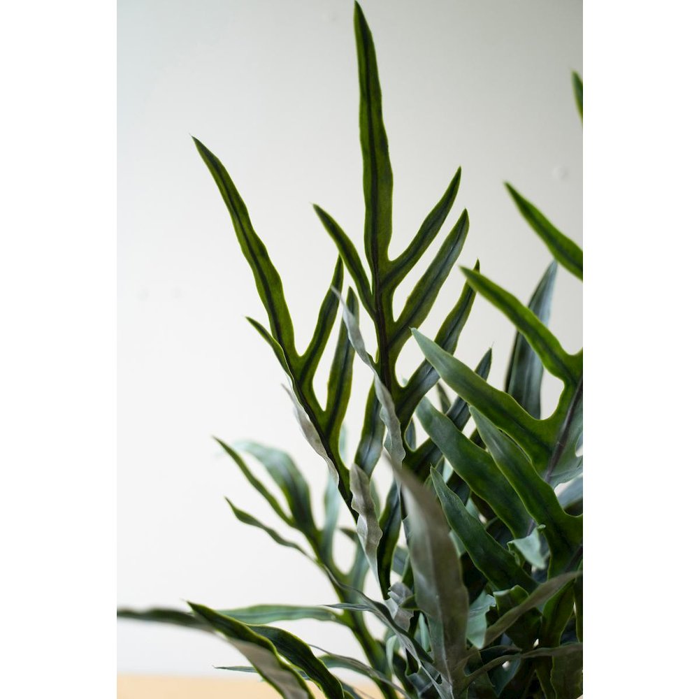 Artificial Fern In A Black Plastic Pot - 27". Picture 2