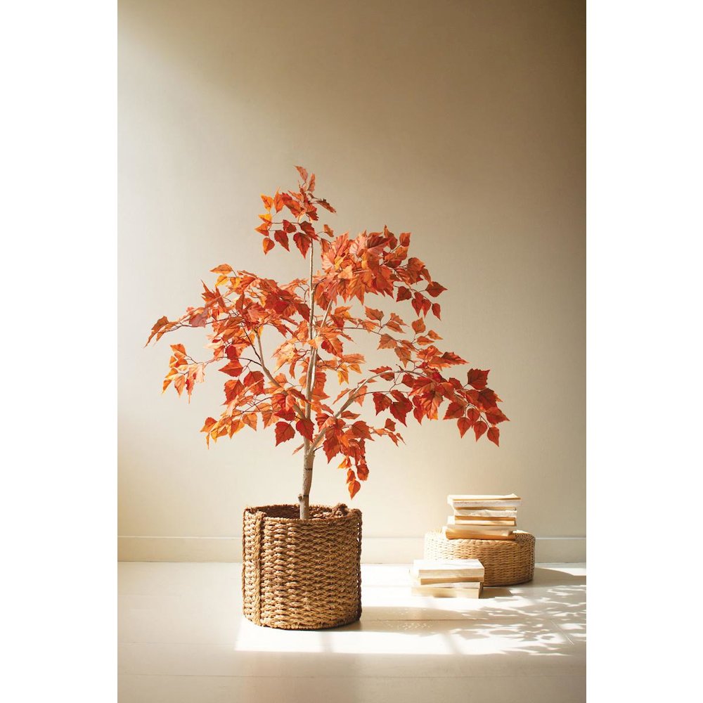 Artificial Autumn Birch Tree in a Black Pot. Picture 2