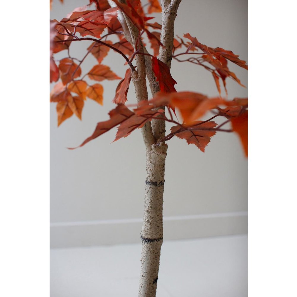 Artificial Autumn Birch Tree in a Black Pot. Picture 4
