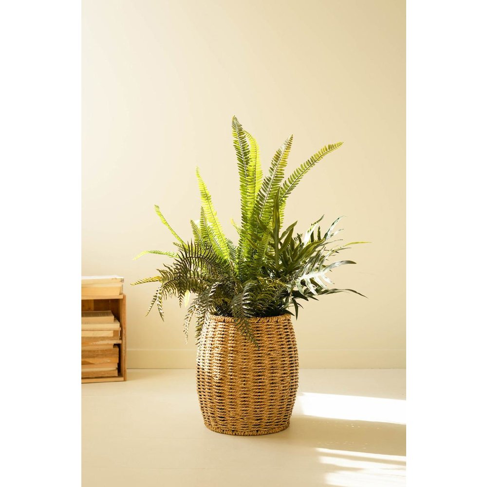 Artificial Fern In Black Pot - 40". Picture 1