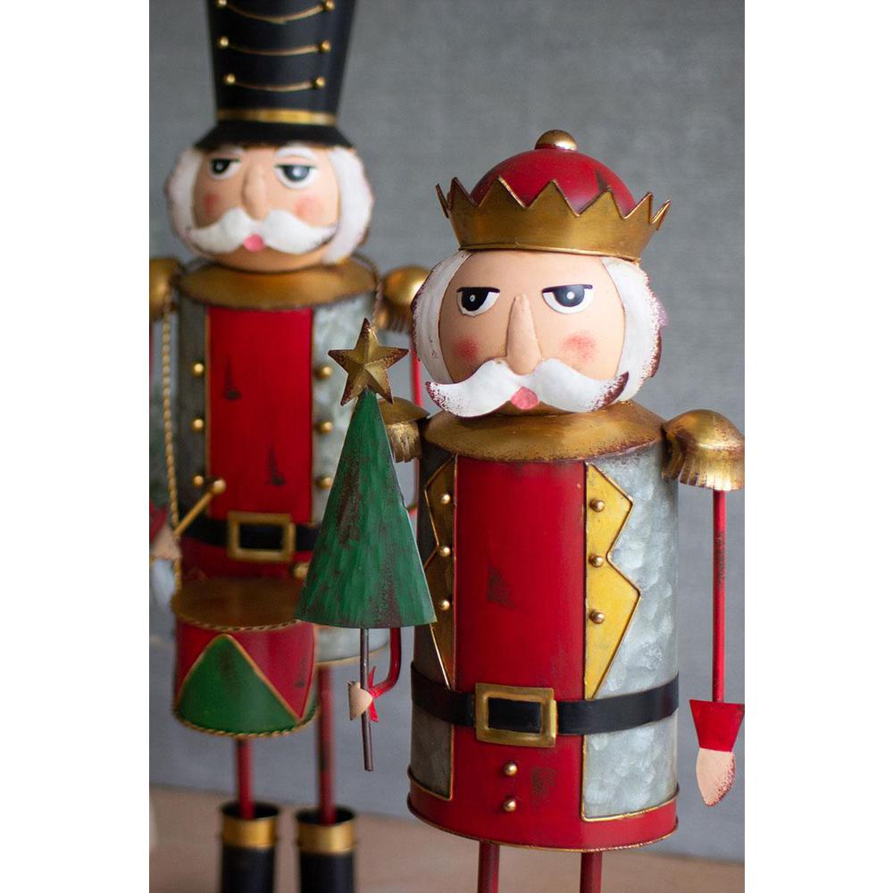 Set Of Three Painted Metal Nutcrackers - One Each Design. Picture 3