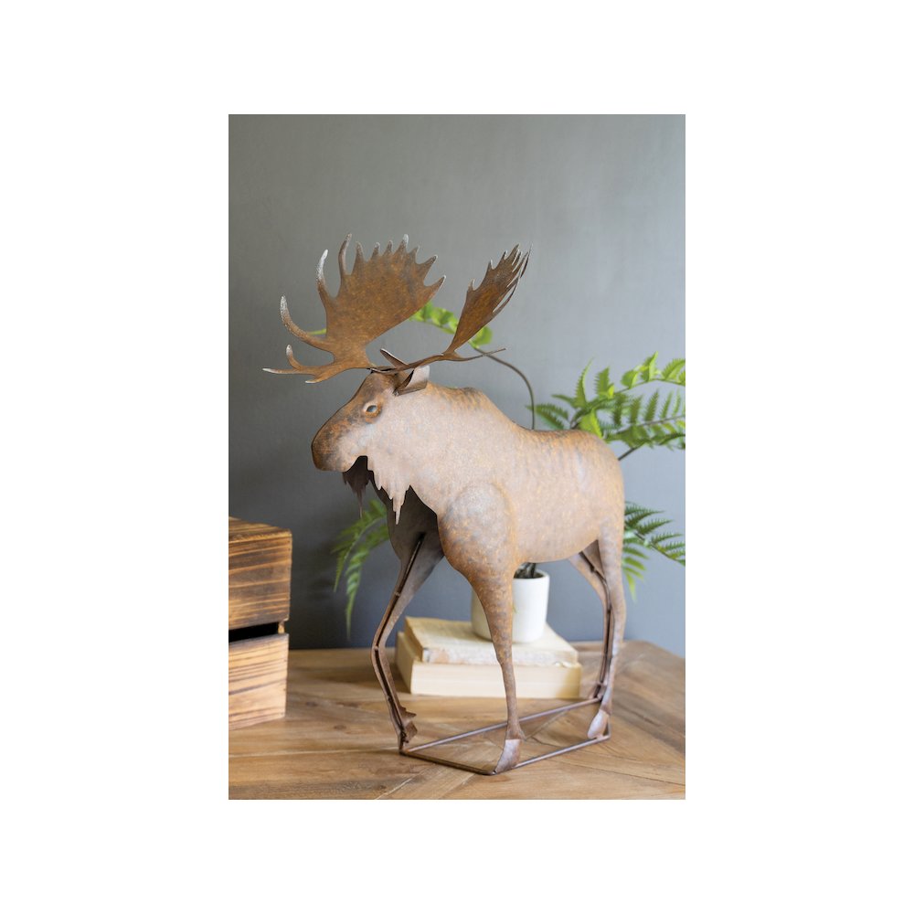 Rustic Metal Moose. Picture 1