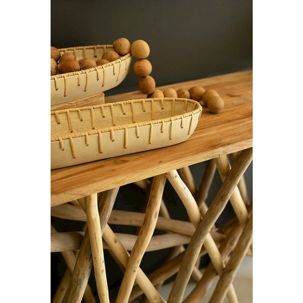 Repurposed Teak Wood Branches Console Table. Picture 3