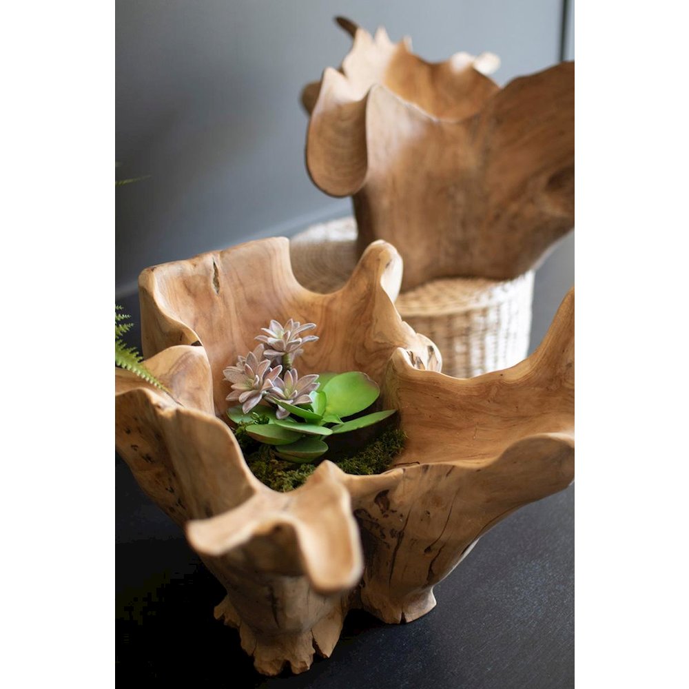 Blooming Teak Root Bowl. Picture 2